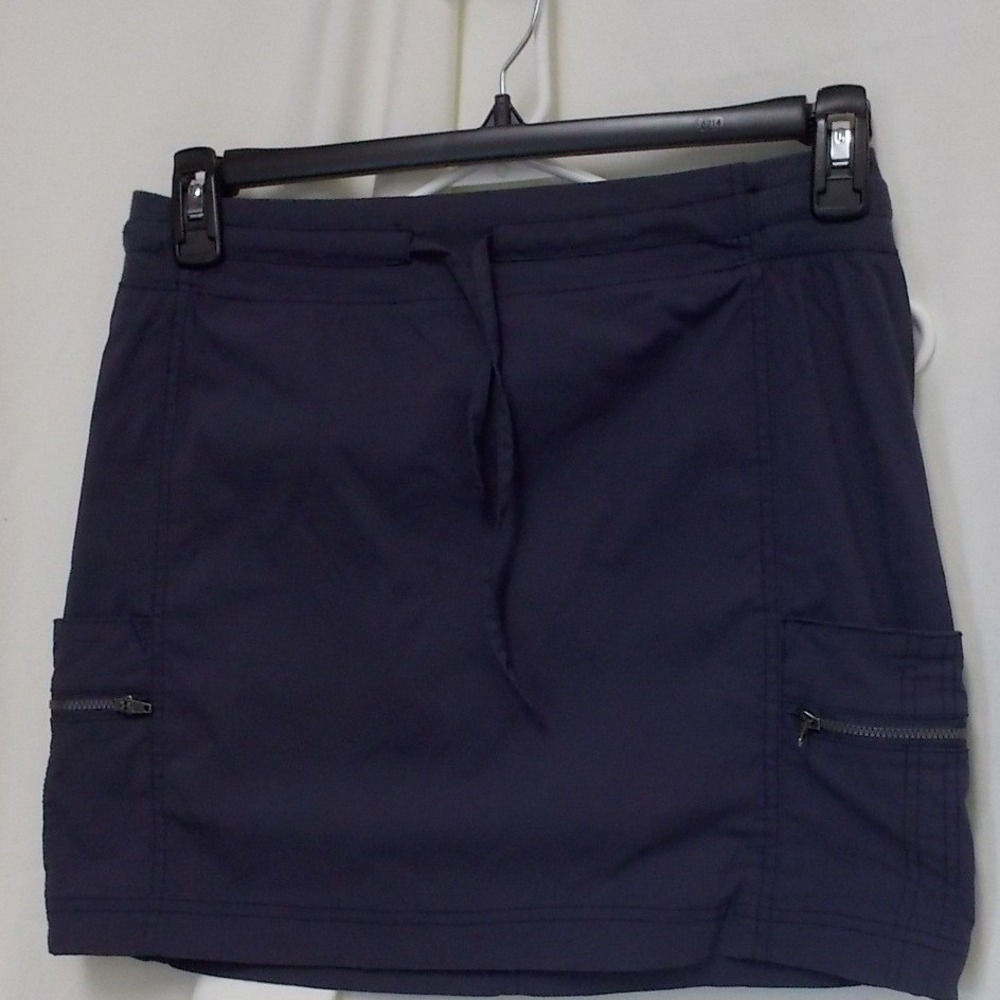 Te Verde Womens Navy Blue Ripstop Cargo Active Skort Size Medium Drawstring